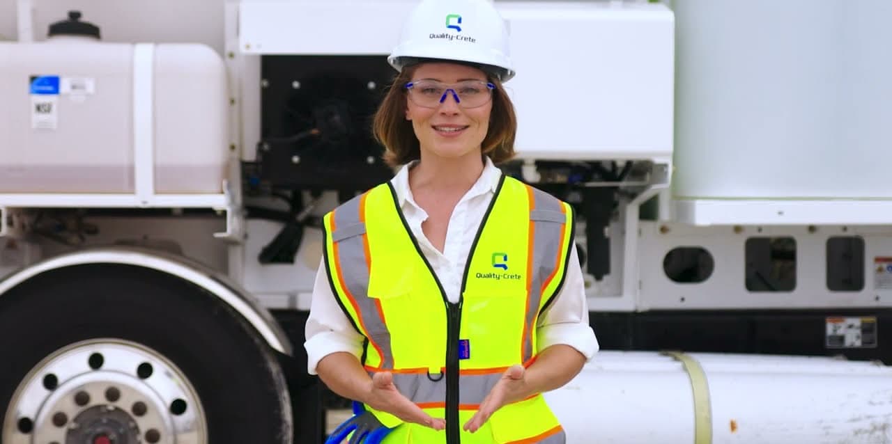 Still from the Quality-Crete video “Myth Busting for Volumetric Mixers”
